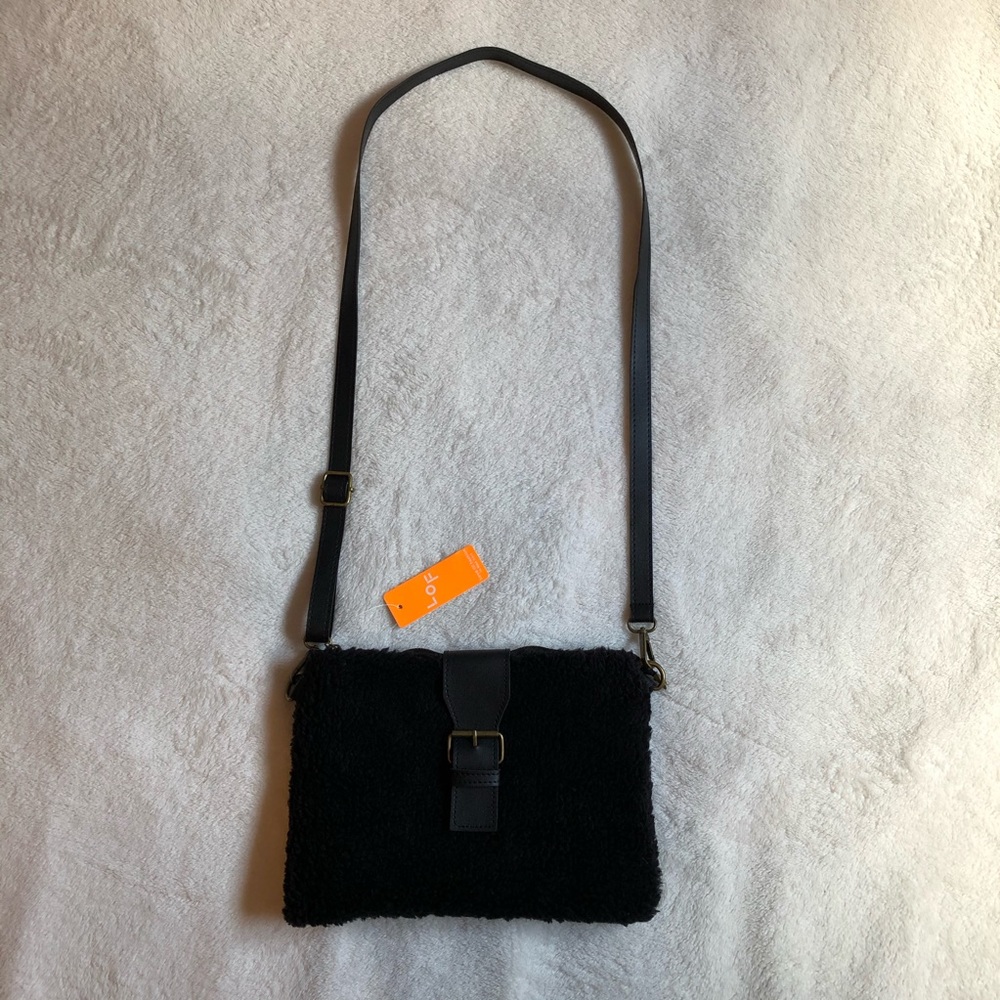 Teddy Fur Black Purse